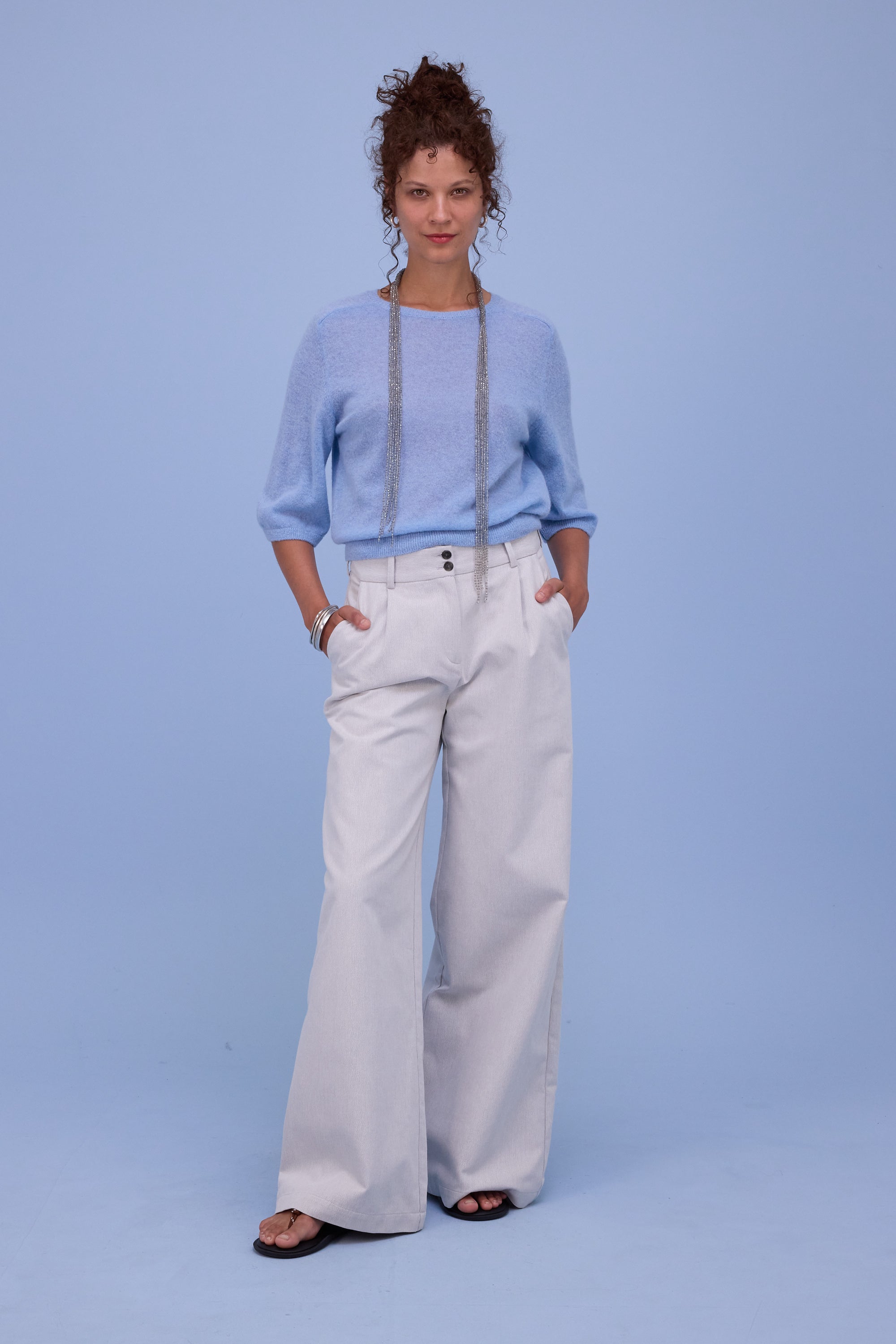 Huelva trui in chambray blue