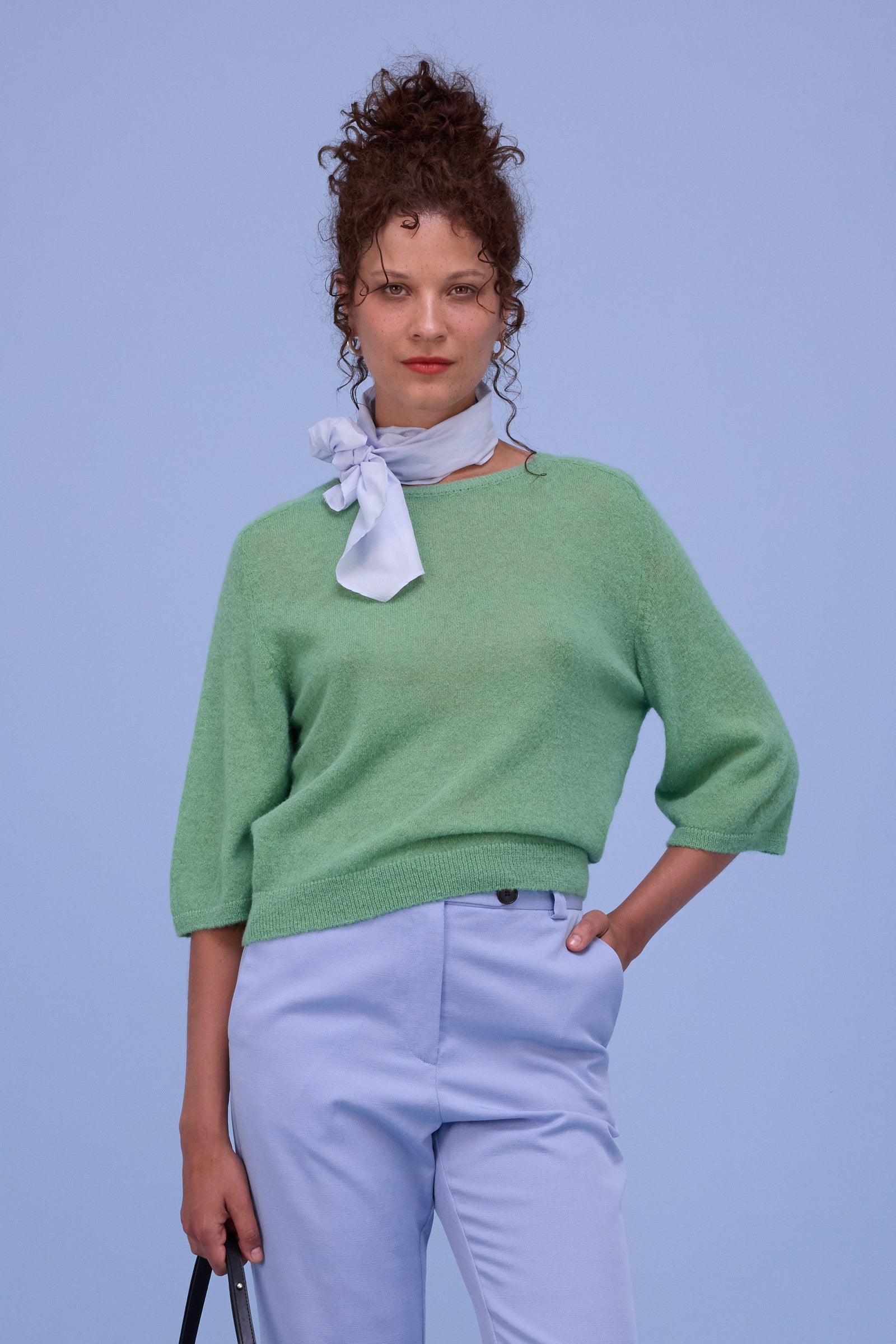 Huelva trui in opaline green