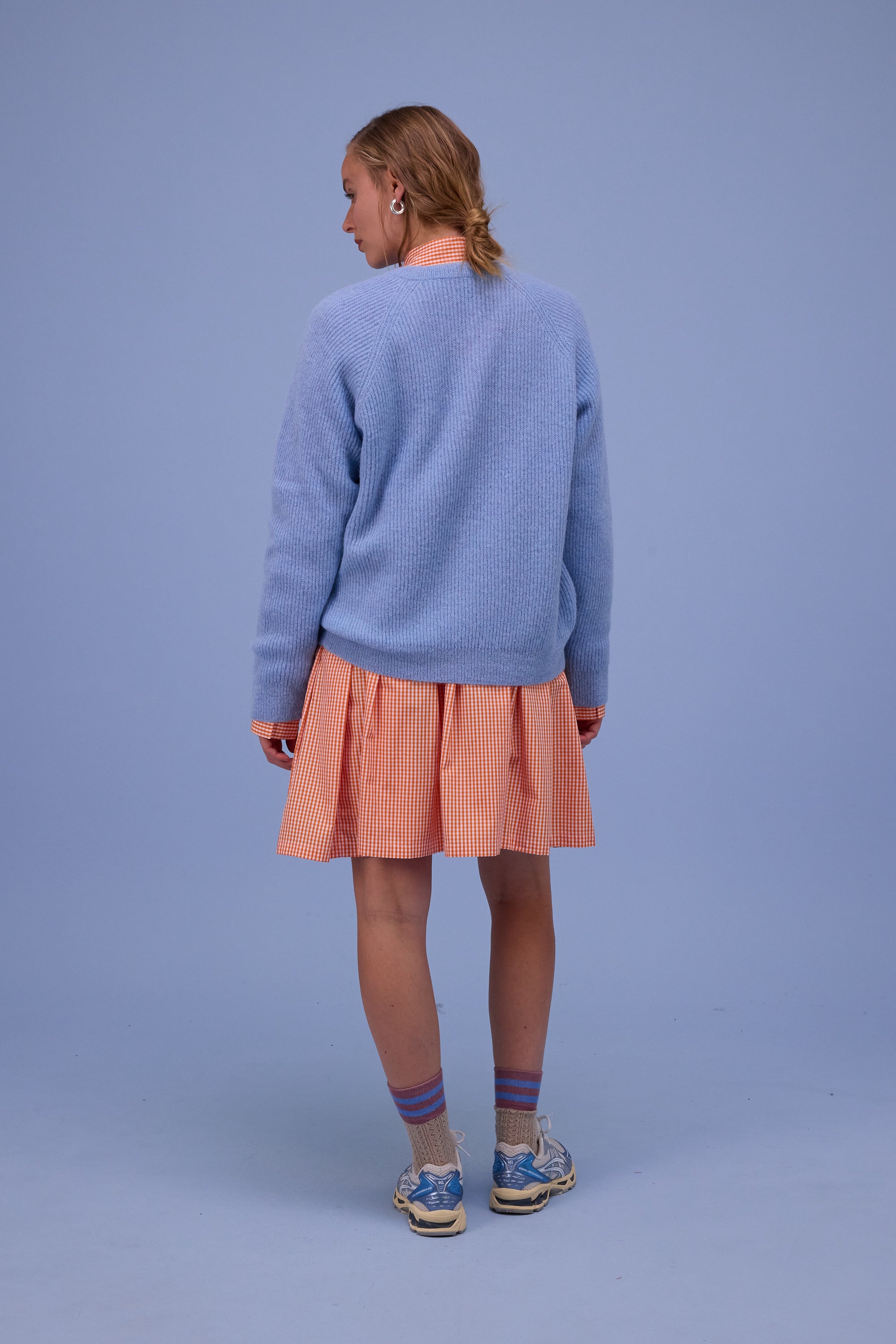 Helsinki cardigan in chambray blue