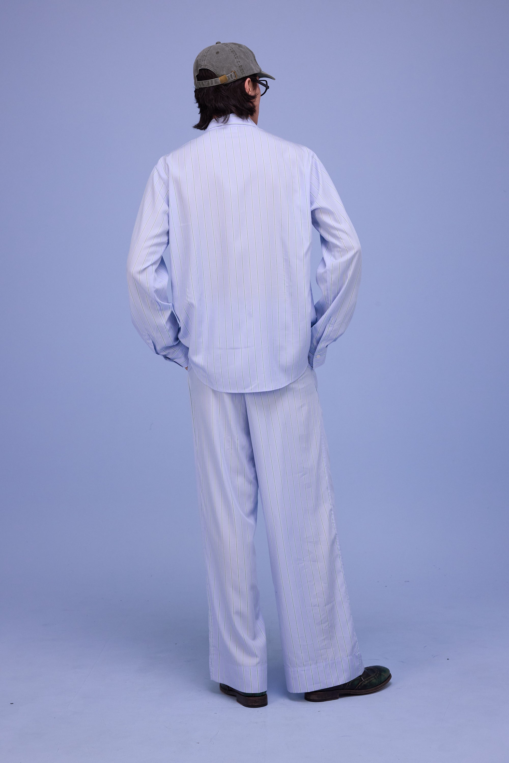 Godfried hemd in blue/green stripes