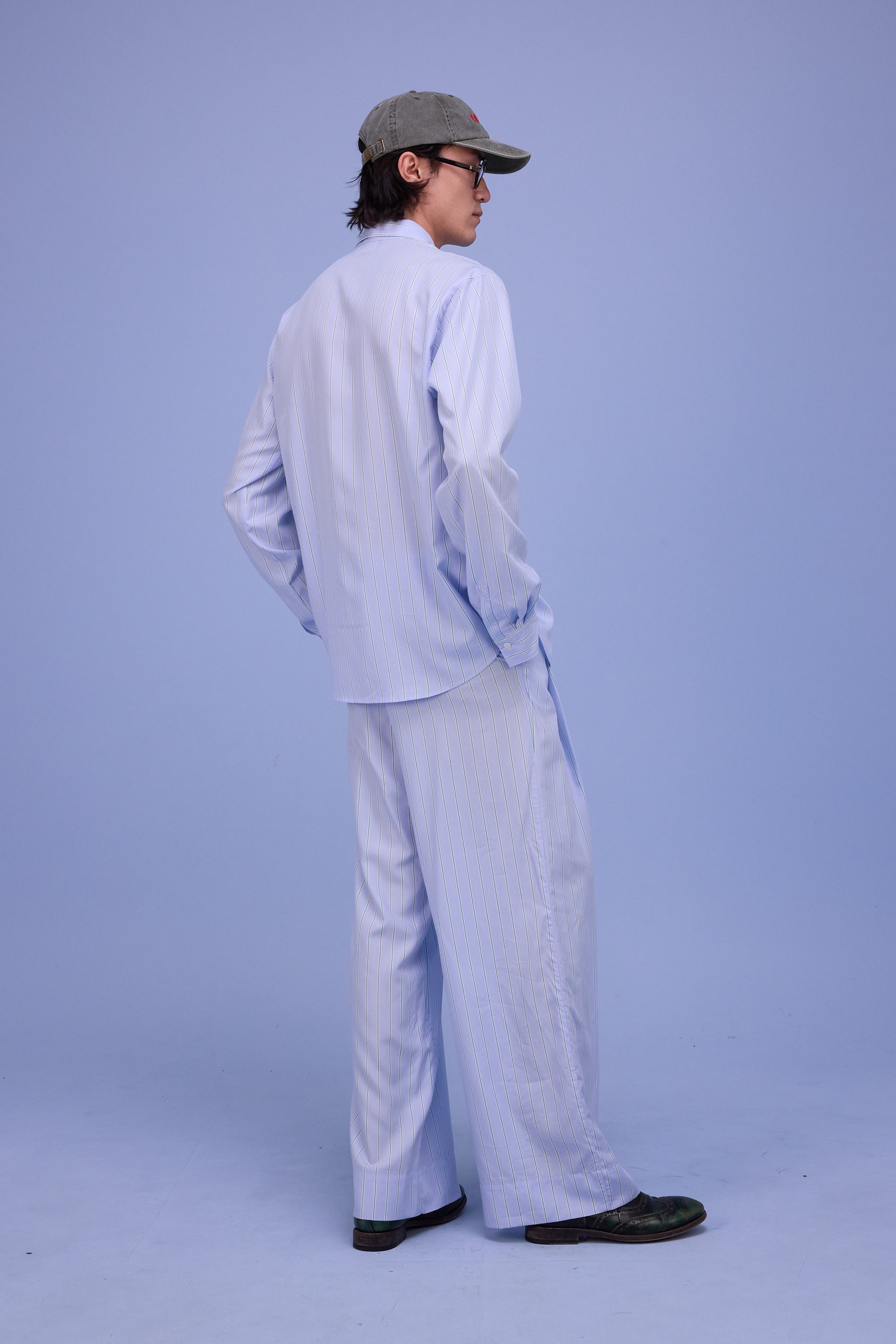 Godfried hemd in blue/green stripes