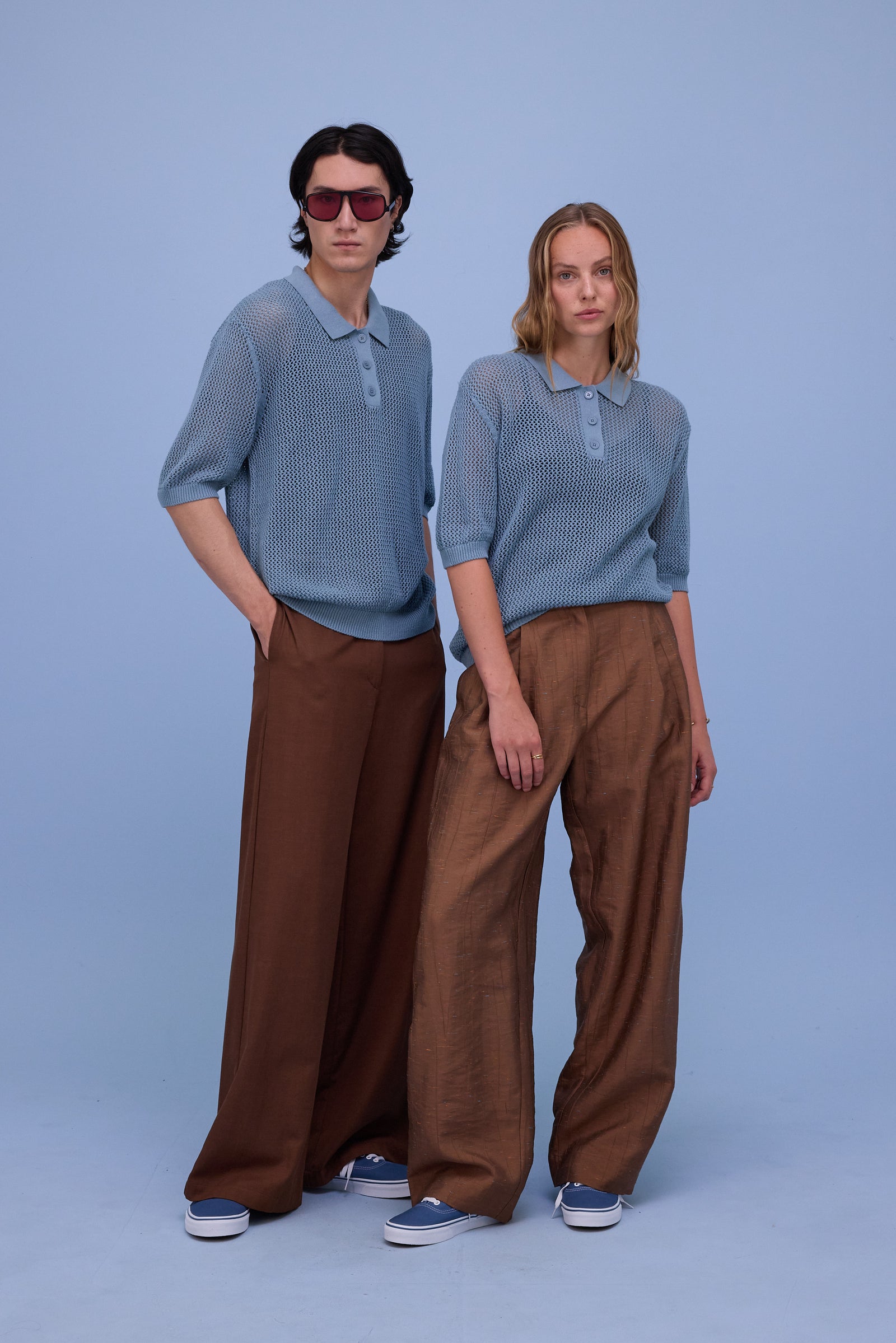 Hokkaido polo in dusk blue