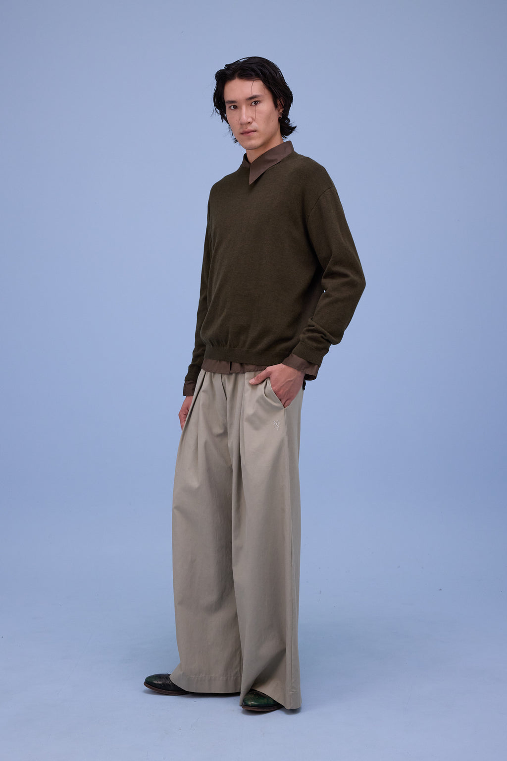 Freddy broek in dust sage