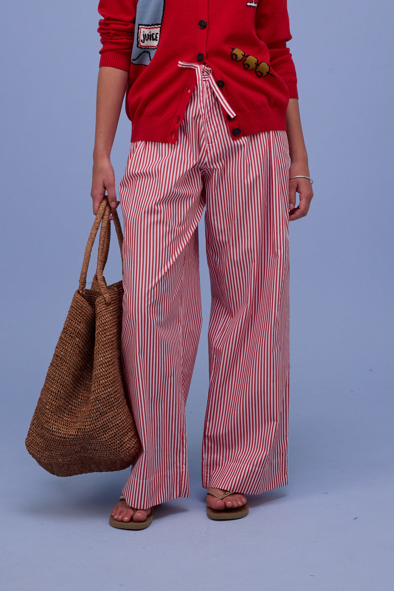 Haiko broek in red stripes