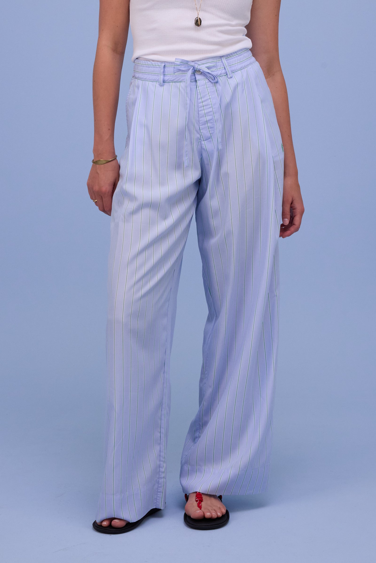 Haiko broek in blue/green stripes