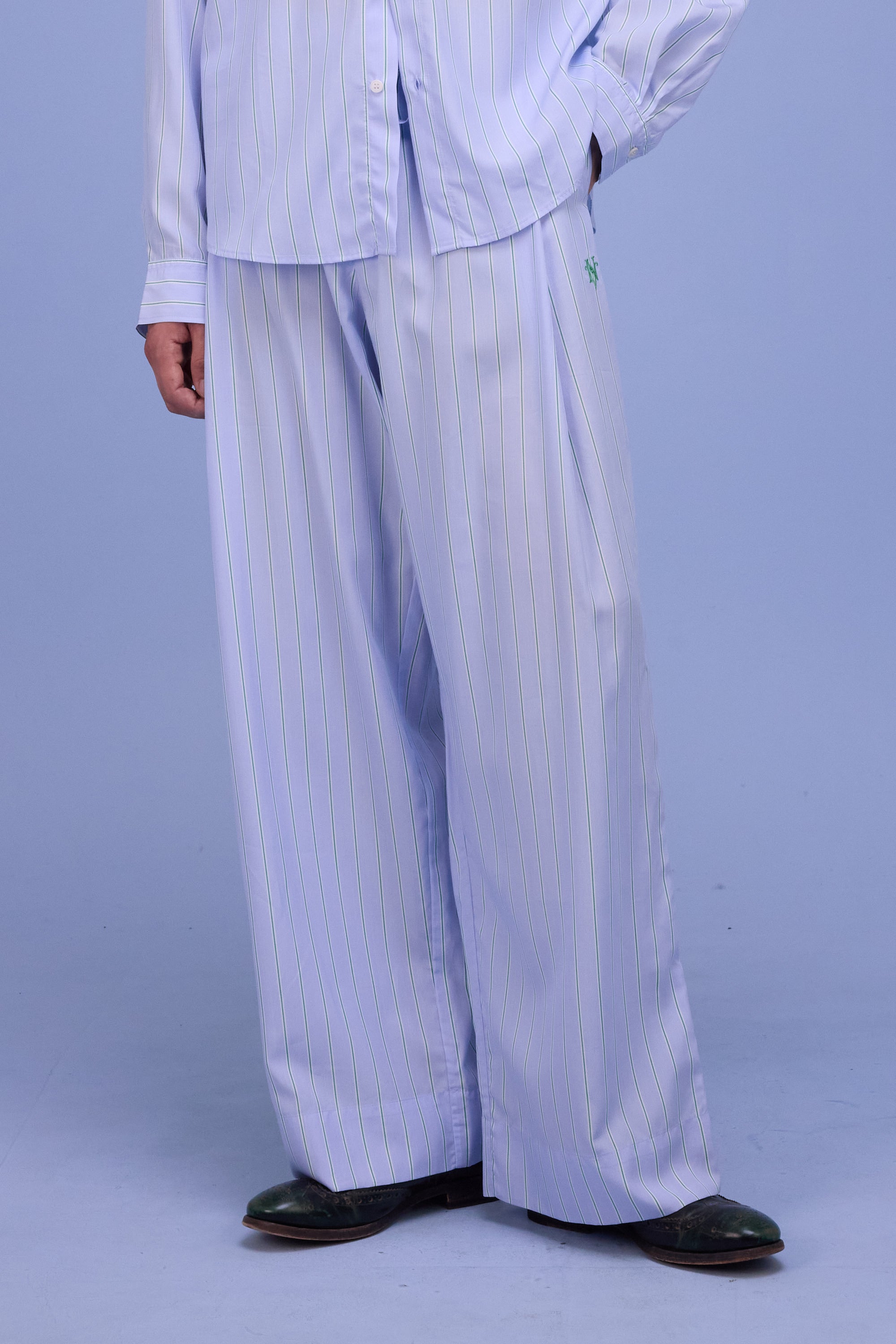 Haiko broek in blue/green stripes