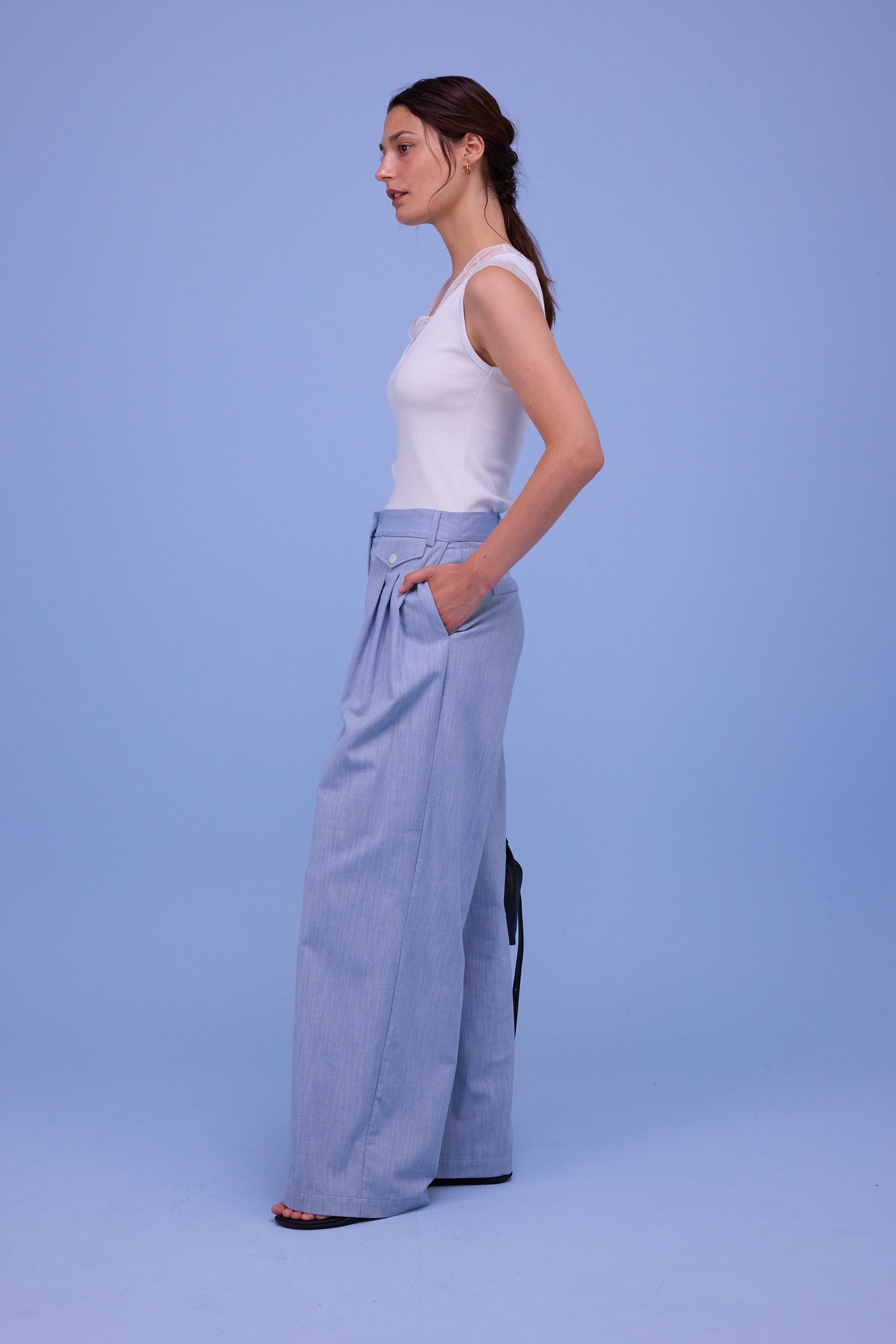 Guy broek in soft blue