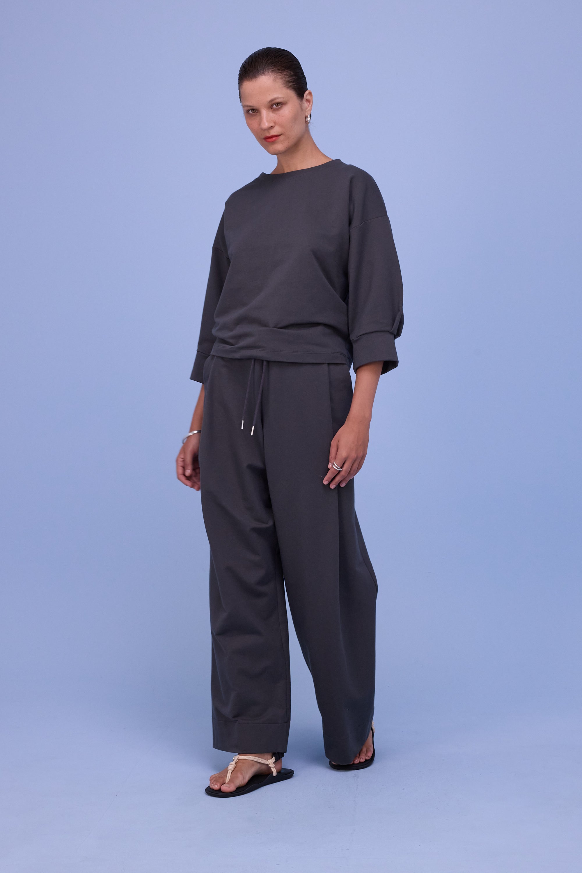 Geano trousers in dark shadow
