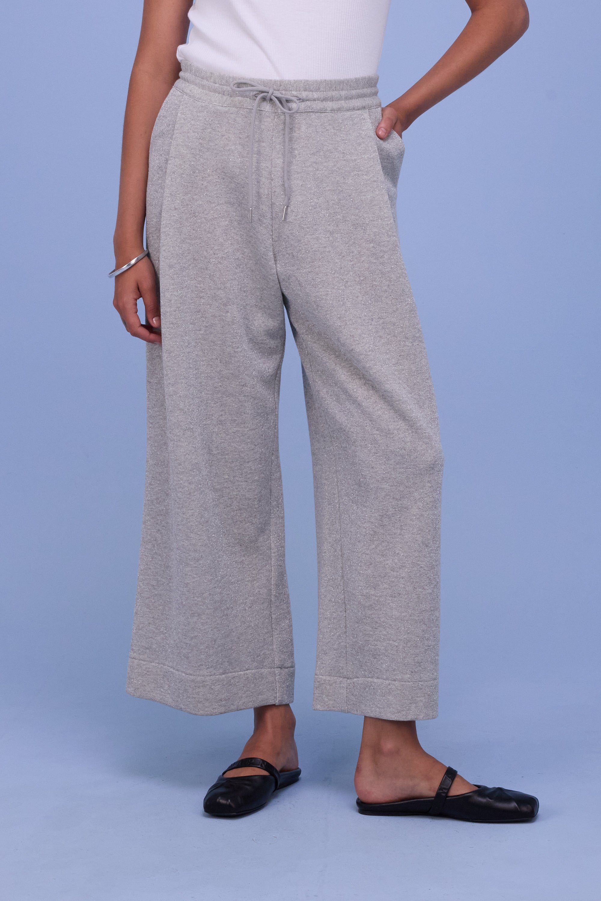 Helier trousers in silver lurex