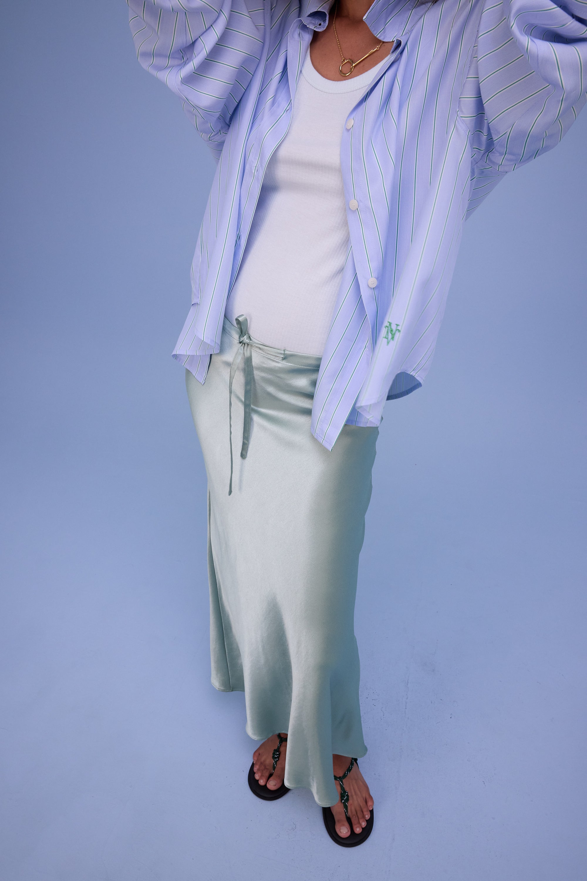 Hinda rok in shiny aloë