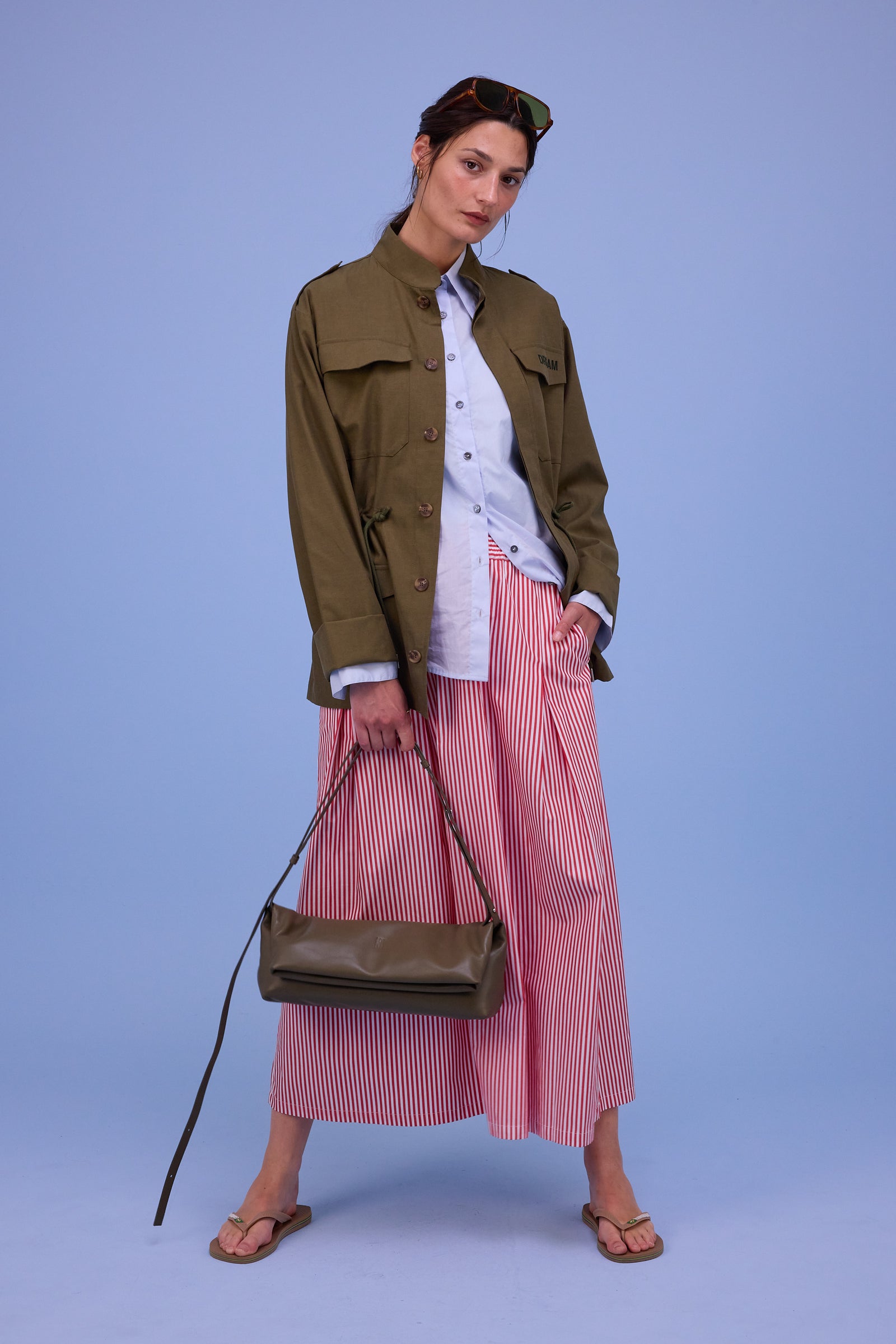 Fieke rok in red stripes