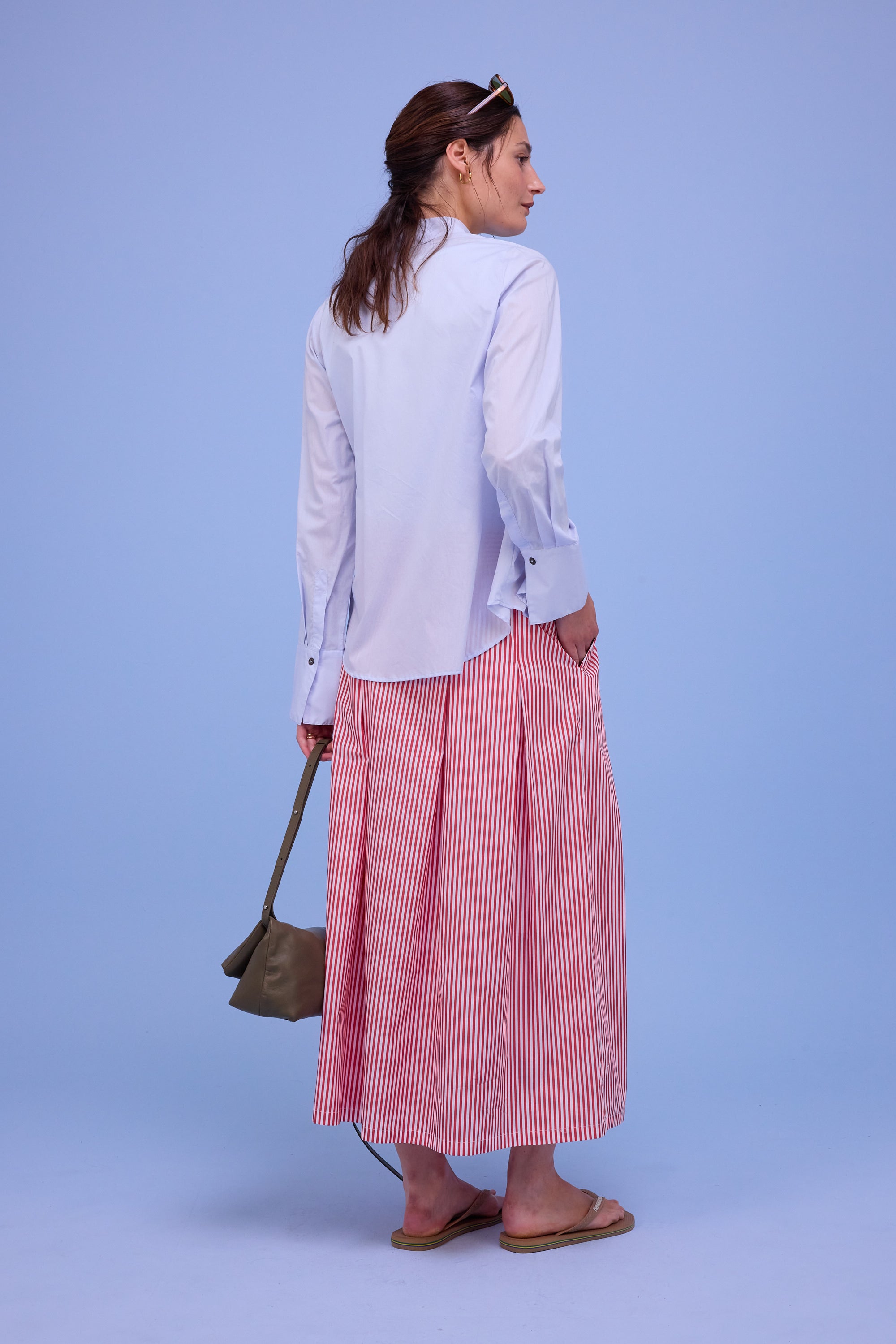 Fieke skirt in red stripes