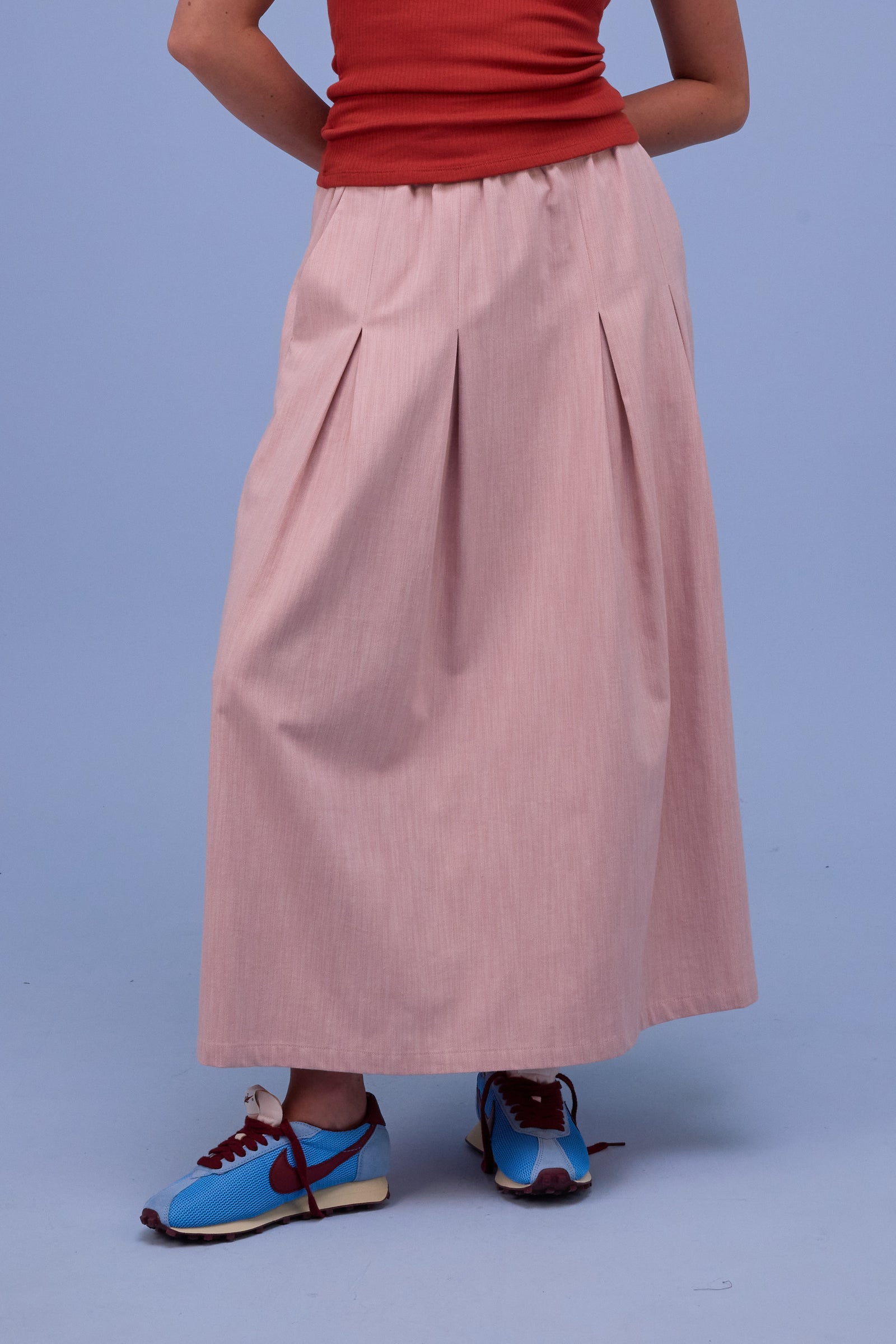 Fieke rok in soft rose