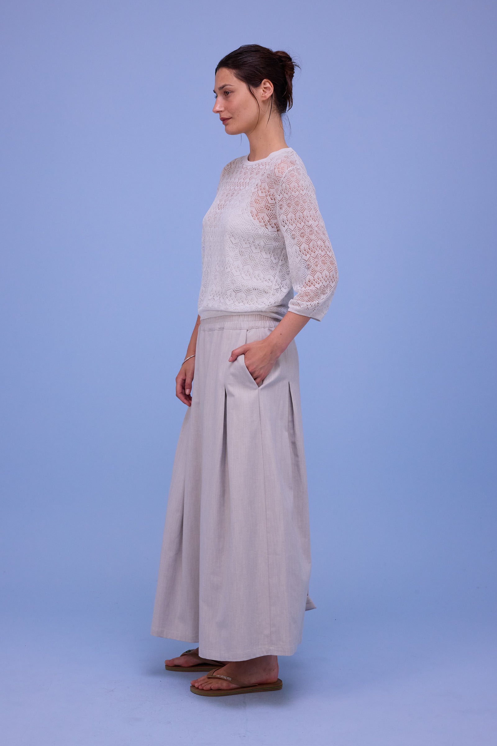 Fieke rok in soft grey