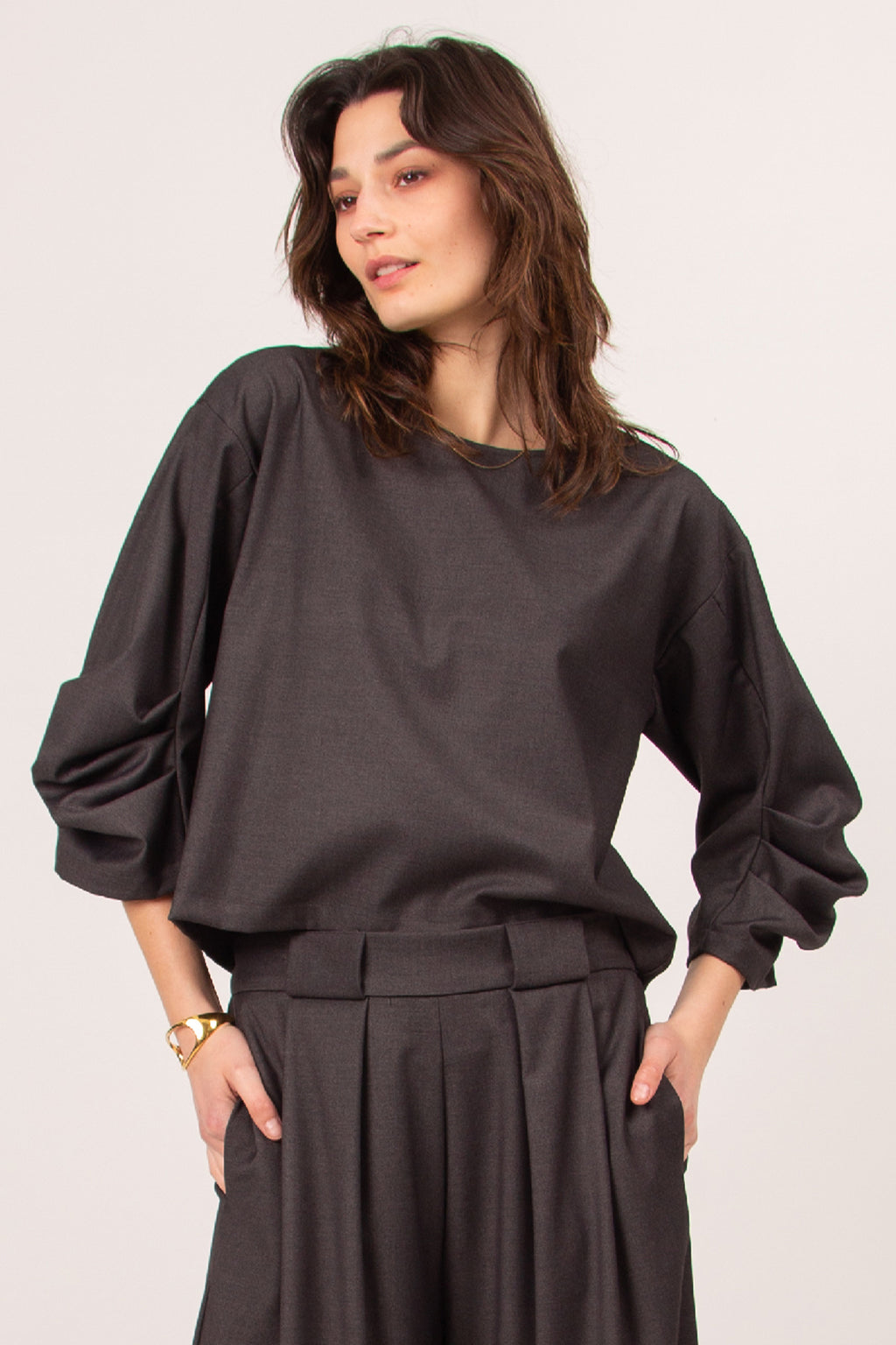 Camille anthracite blouse