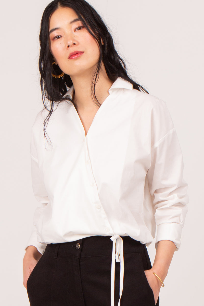 Colette white wrap shirt