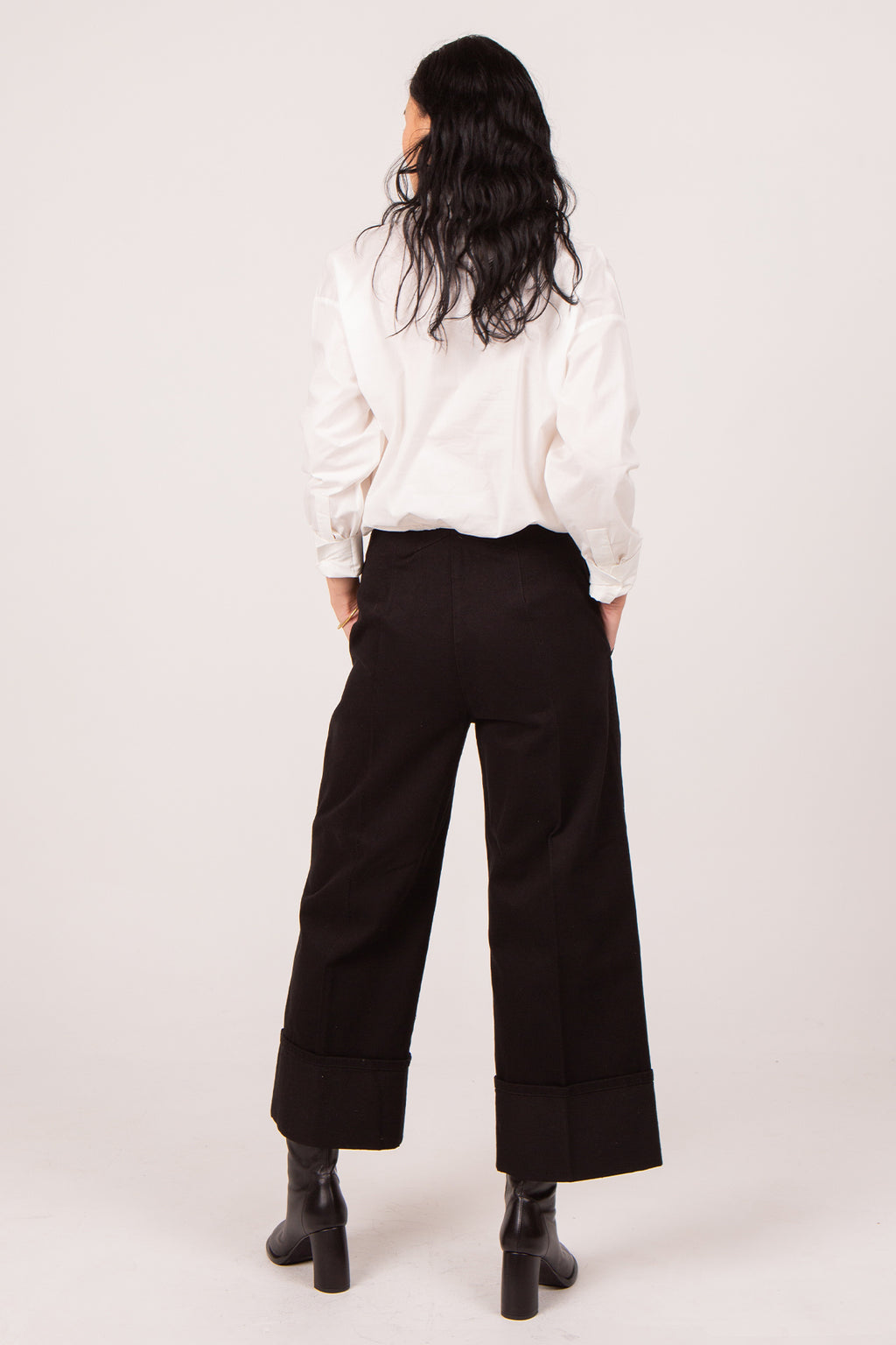 Curtis black denim trousers