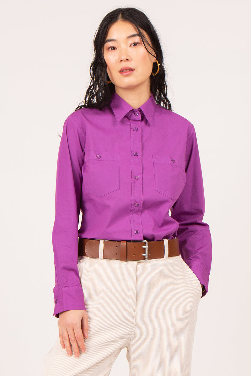 Corazon purple fitted shirt