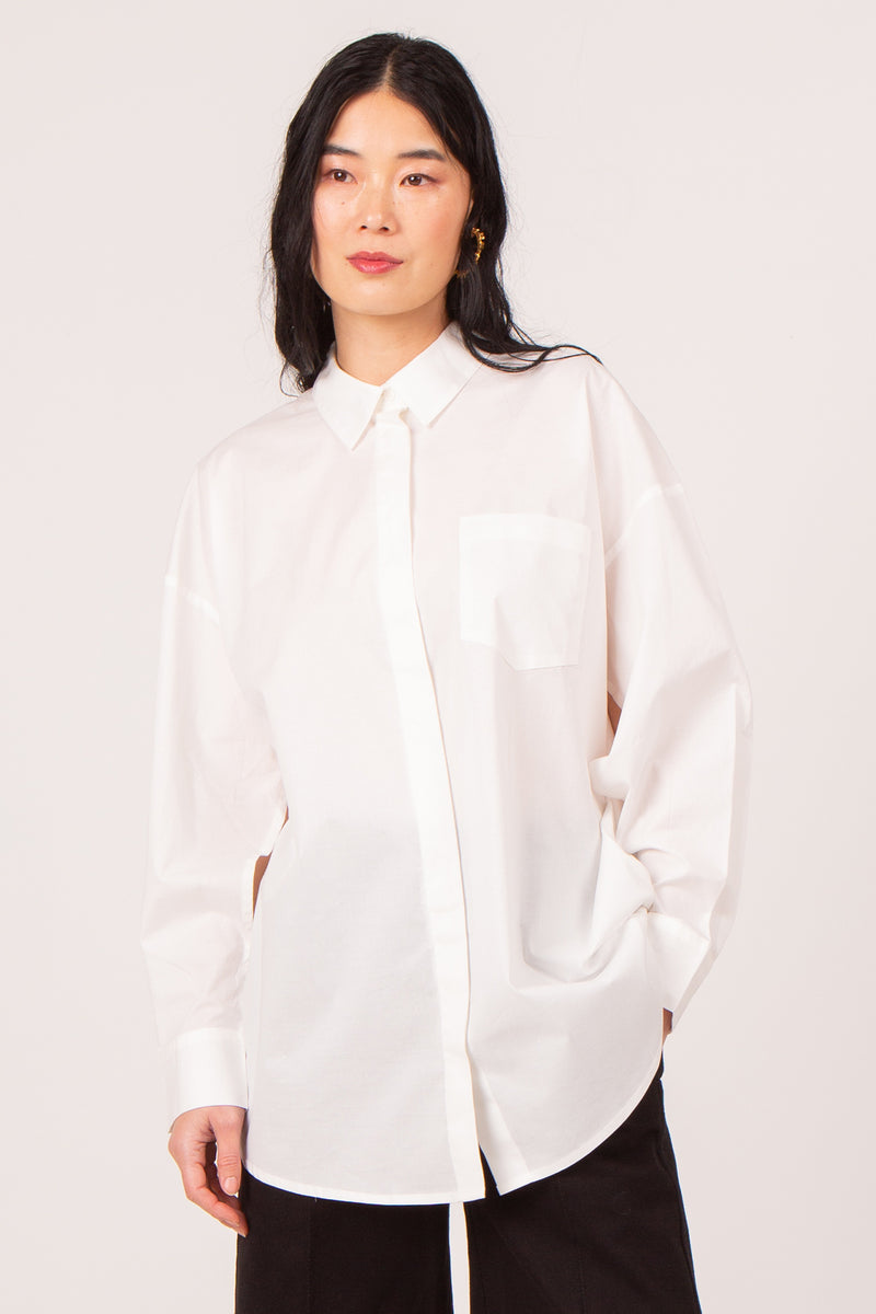 Clementine white oversized shirt