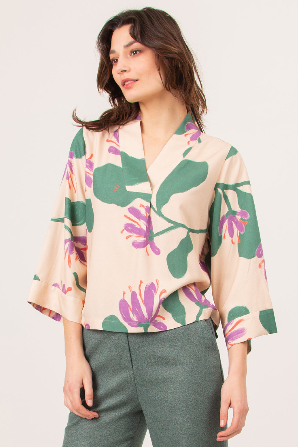 Clotilde blouse in violet lotus