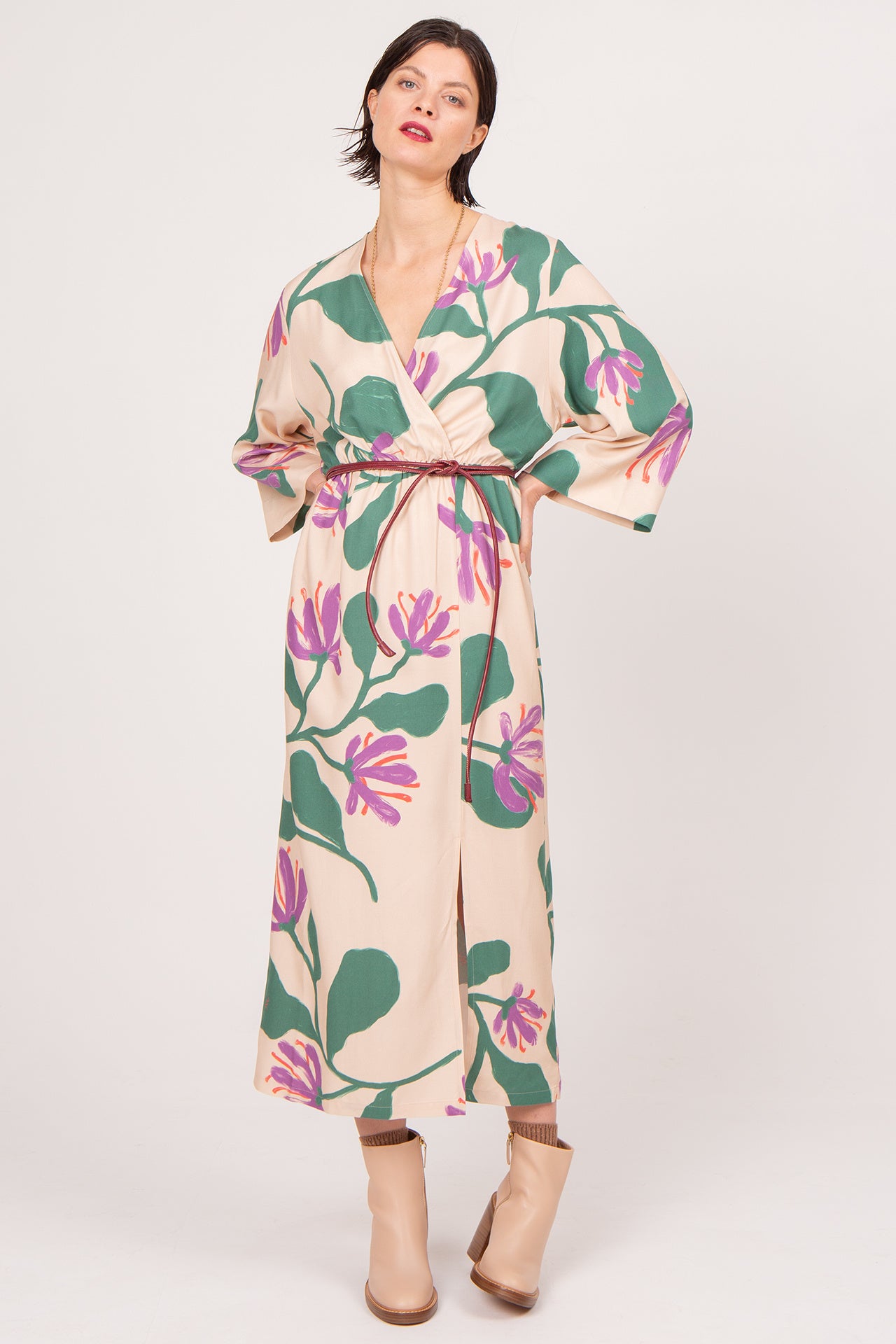 Ceinture fine - bordeaux