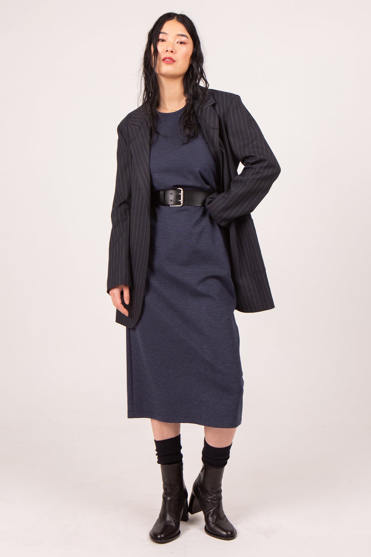 Zwarte riem met dubbele sluiting