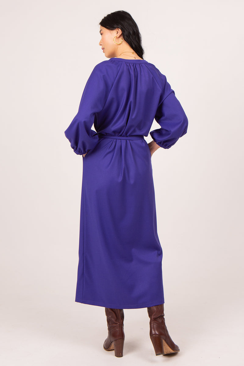 Claudette lange indigo jurk