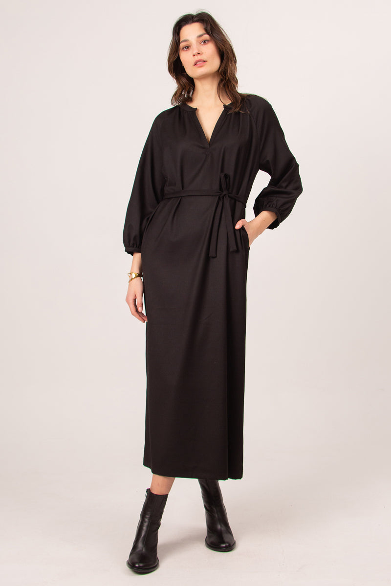 Claudette long black dress