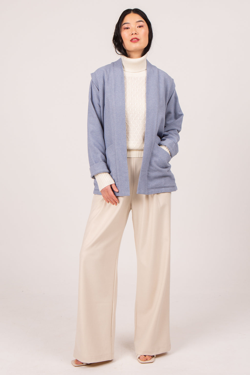 Castor vanilla palazzo trousers