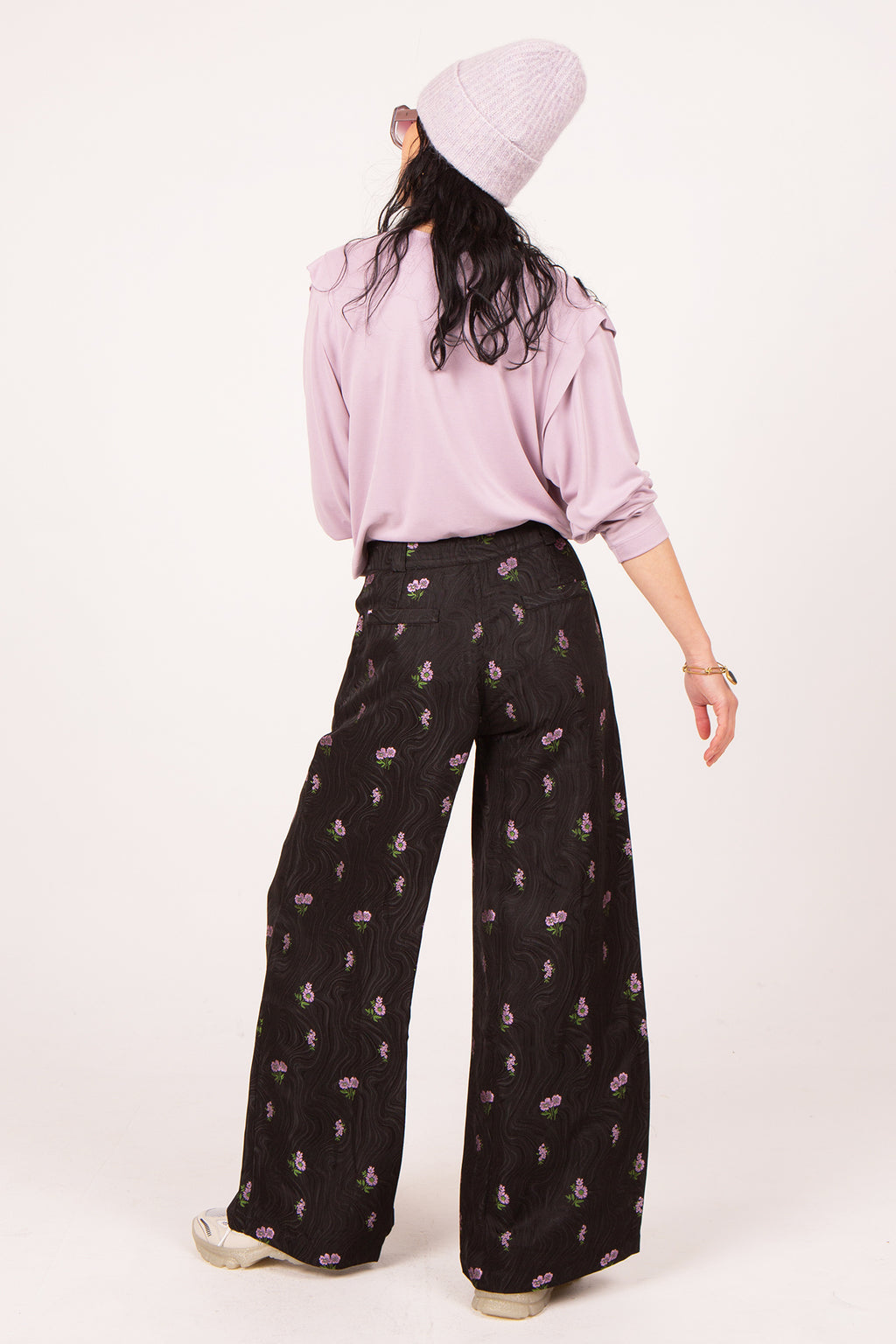 Bolivar pink flowers trousers