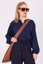 Ceylan donkerblauwe blouse