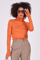 Edson burnt orange turtleneck T-shirt