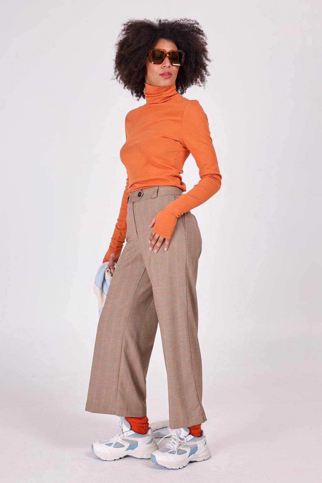 Edson burnt orange turtleneck T-shirt