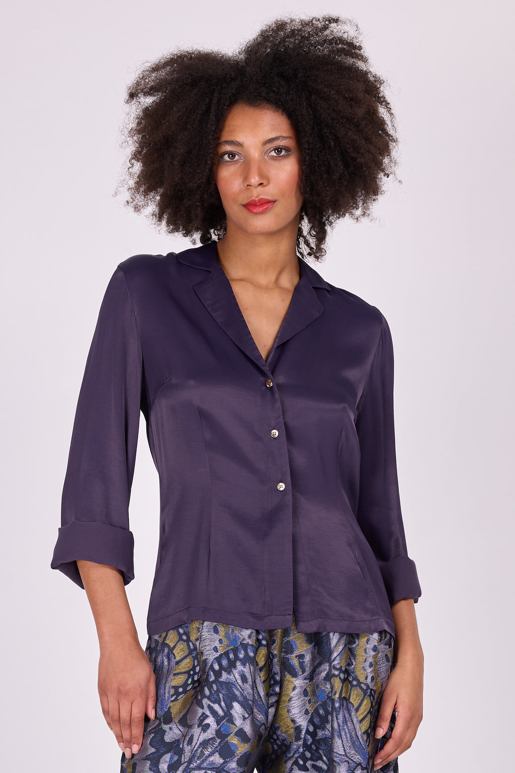 Dolores dieppaarse blouse