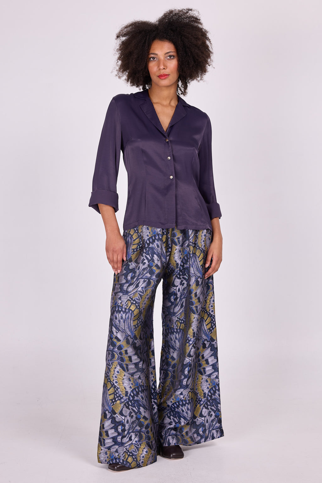 Dolores deep purple blouse