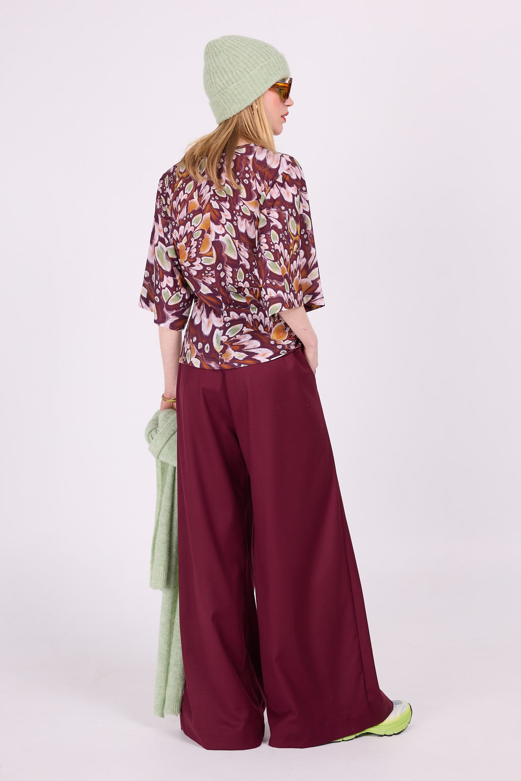 Esila T-shirt in multi aubergine wings