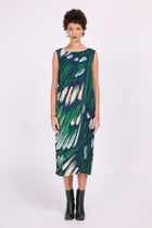 Ellen dress in beetle green wings