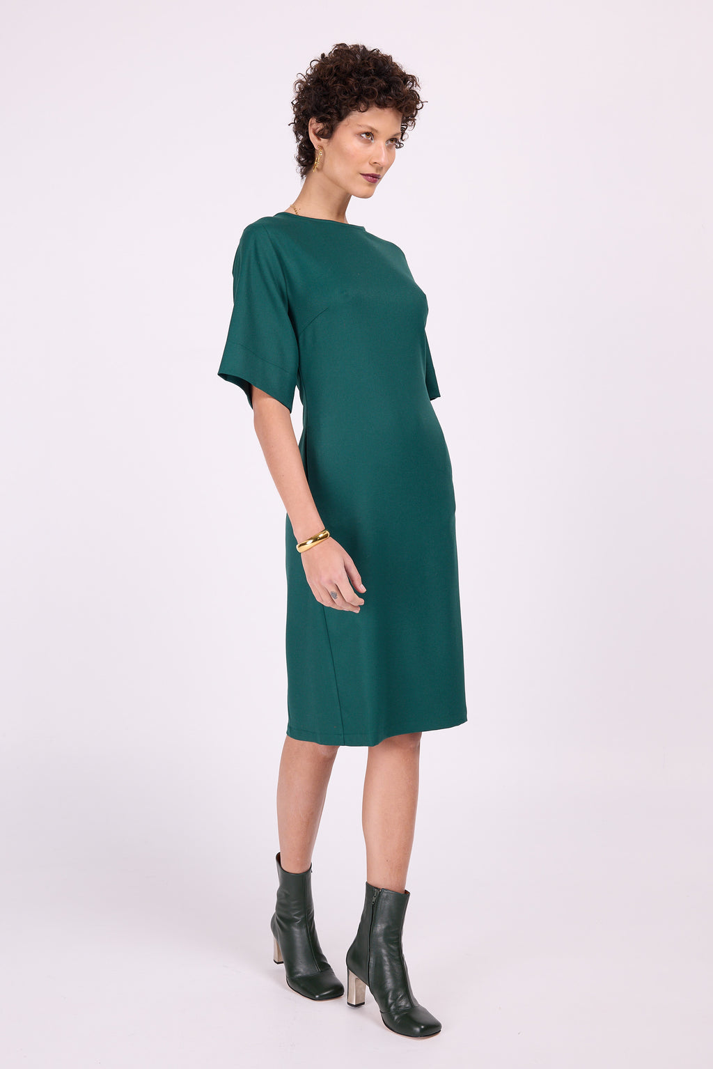 Elena evergreen dress