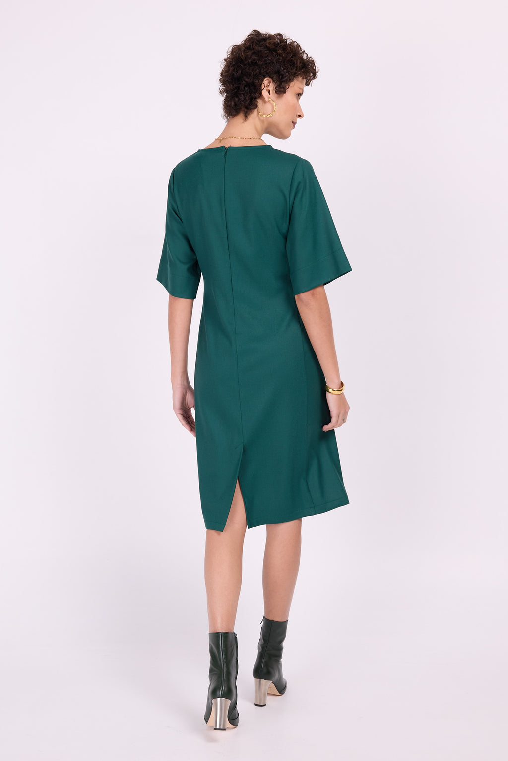 Elena evergreen dress