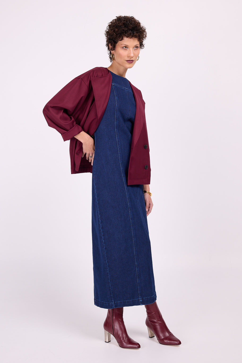 Emilou long denim dress