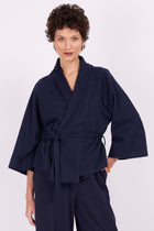 Ediz pinstripe kimono jacket