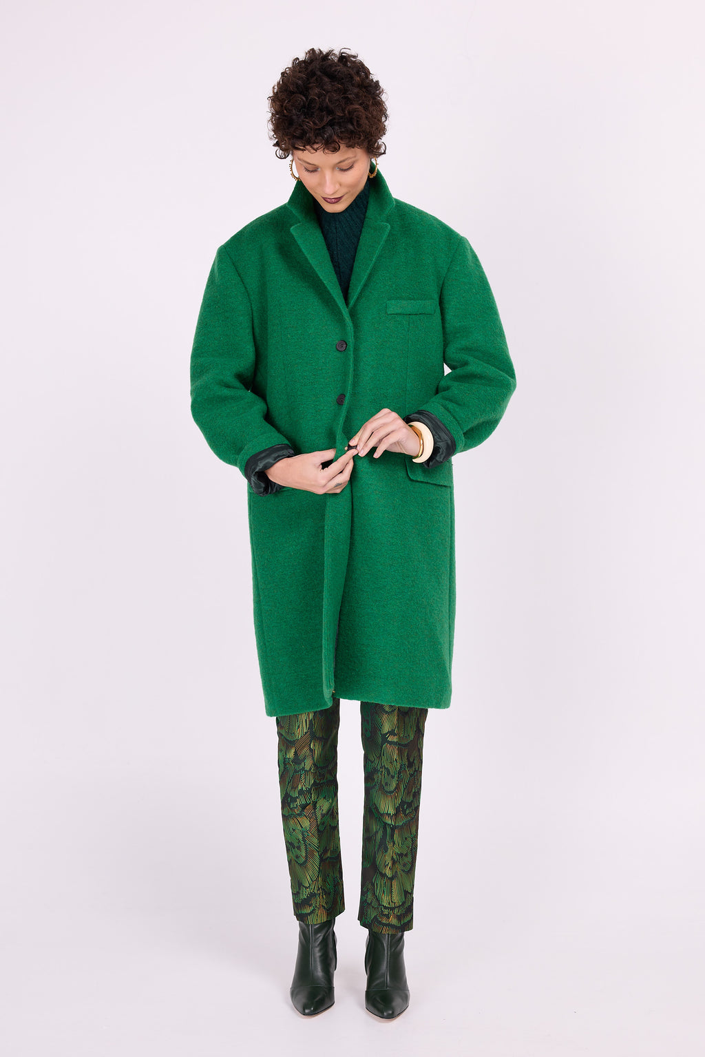 Dwight grassgreen coat