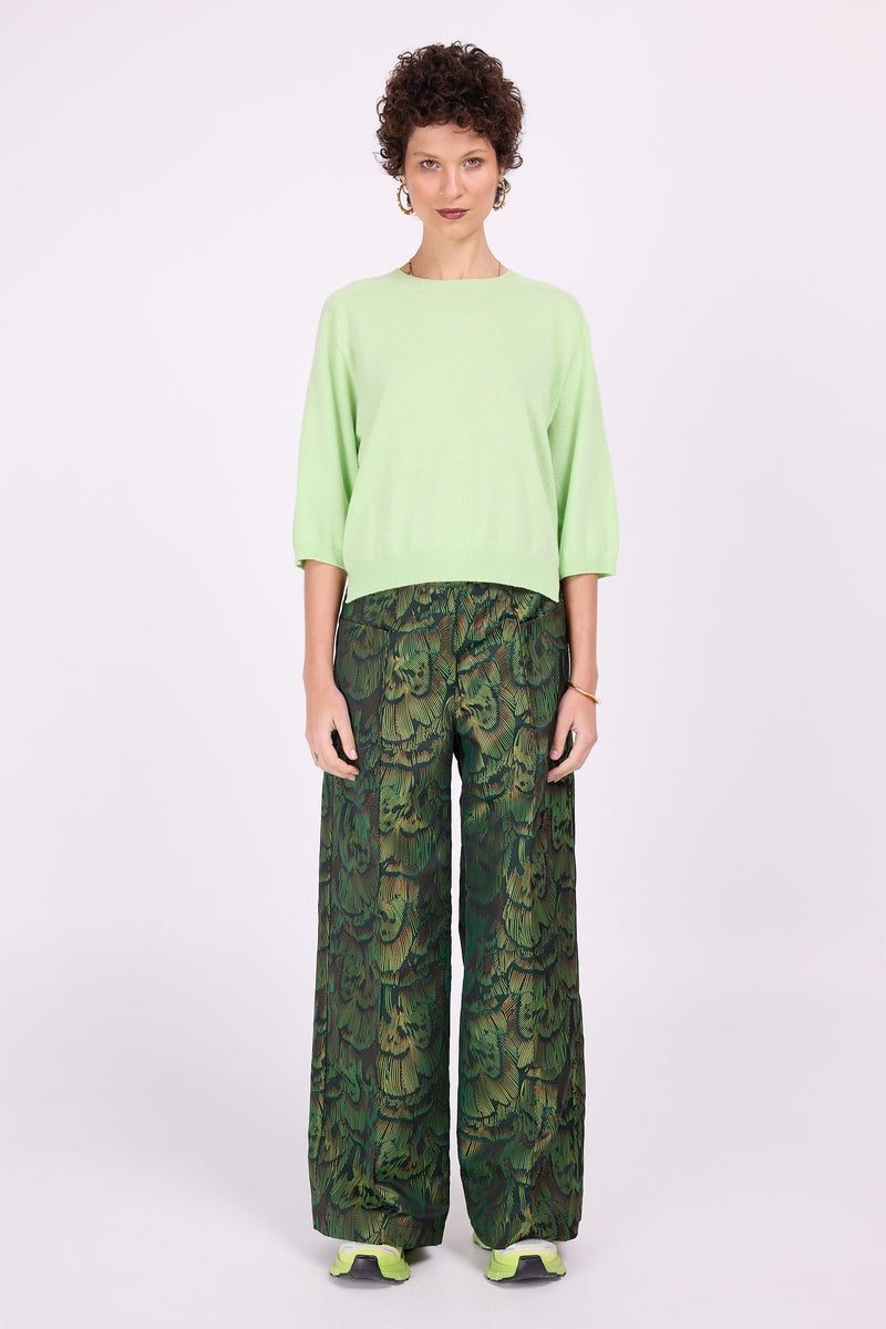 Bolivar broek in green gold dragonfly