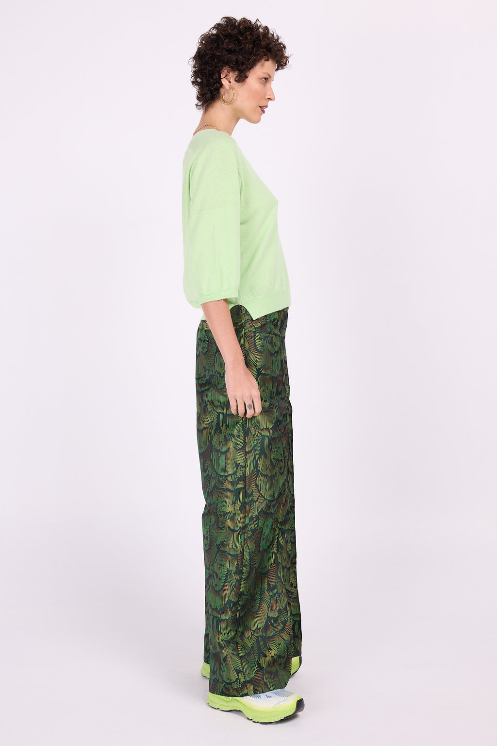 Bolivar broek in green gold dragonfly