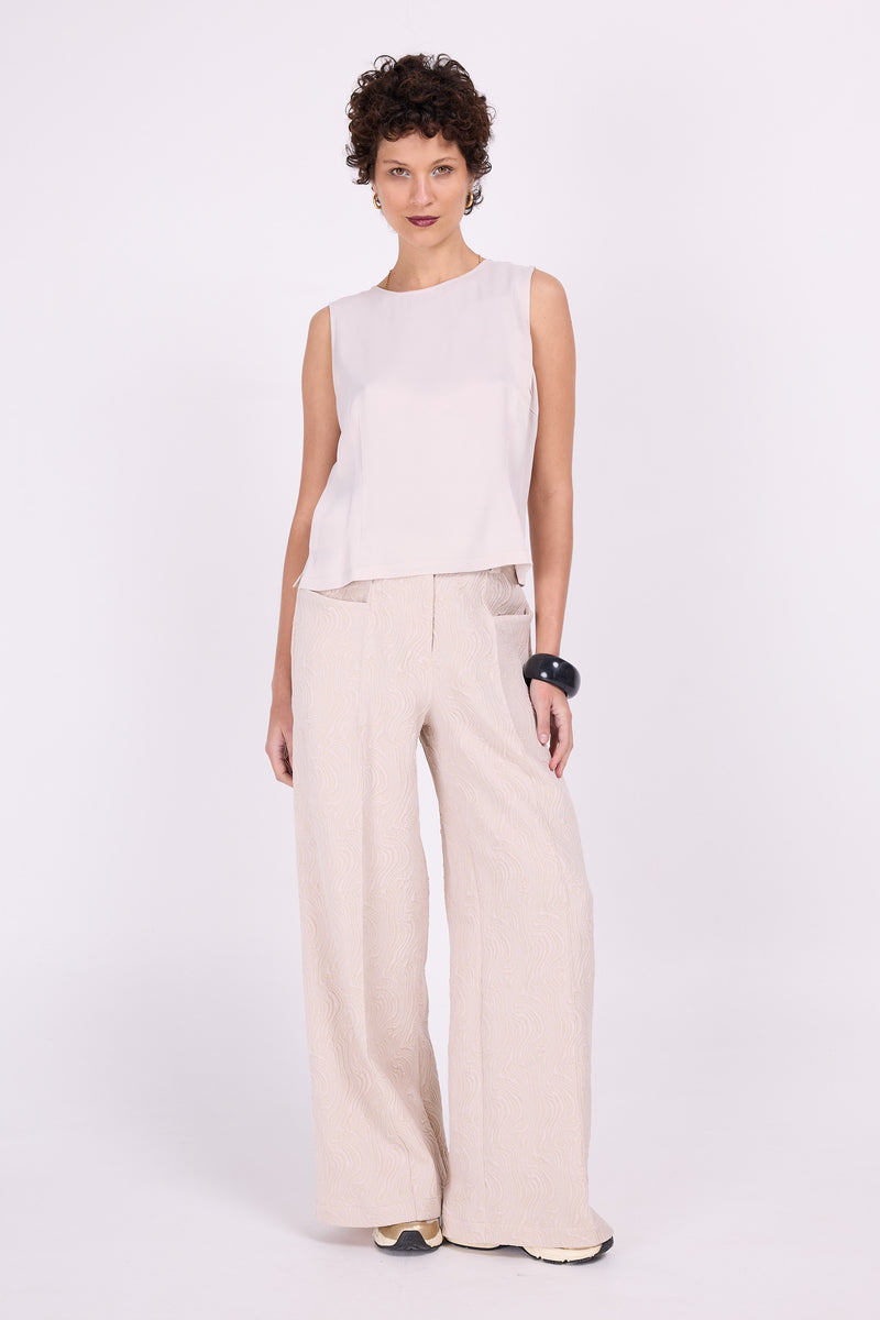 Bolivar trousers in chic creamy powder