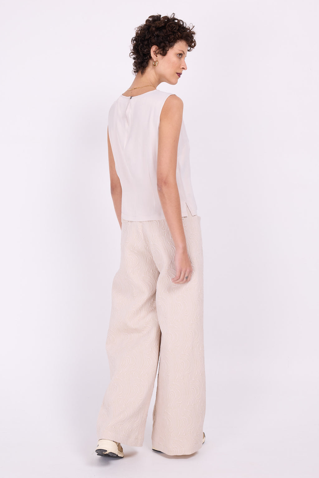 Bolivar trousers in chic creamy powder