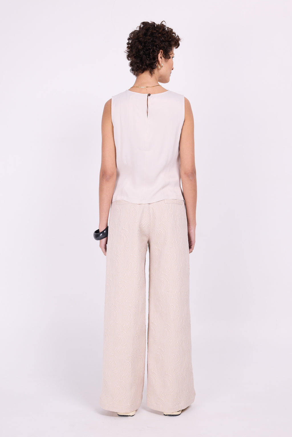 Bolivar trousers in chic creamy powder