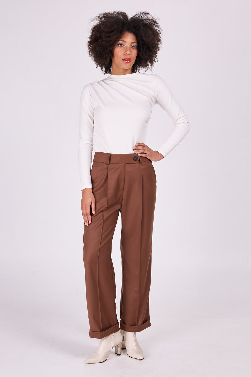 Enzo coco brown trousers