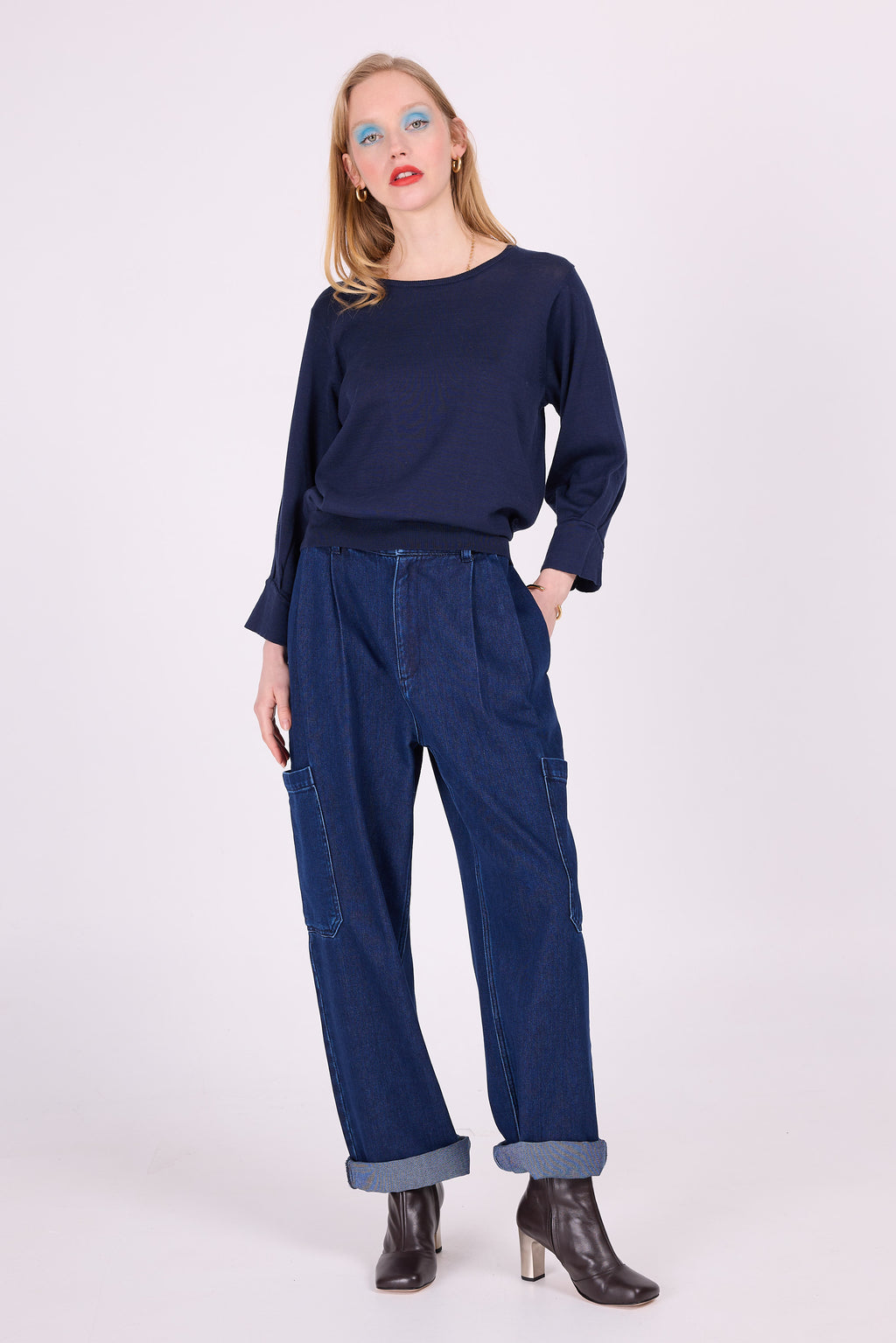 Elio denim cargo trousers