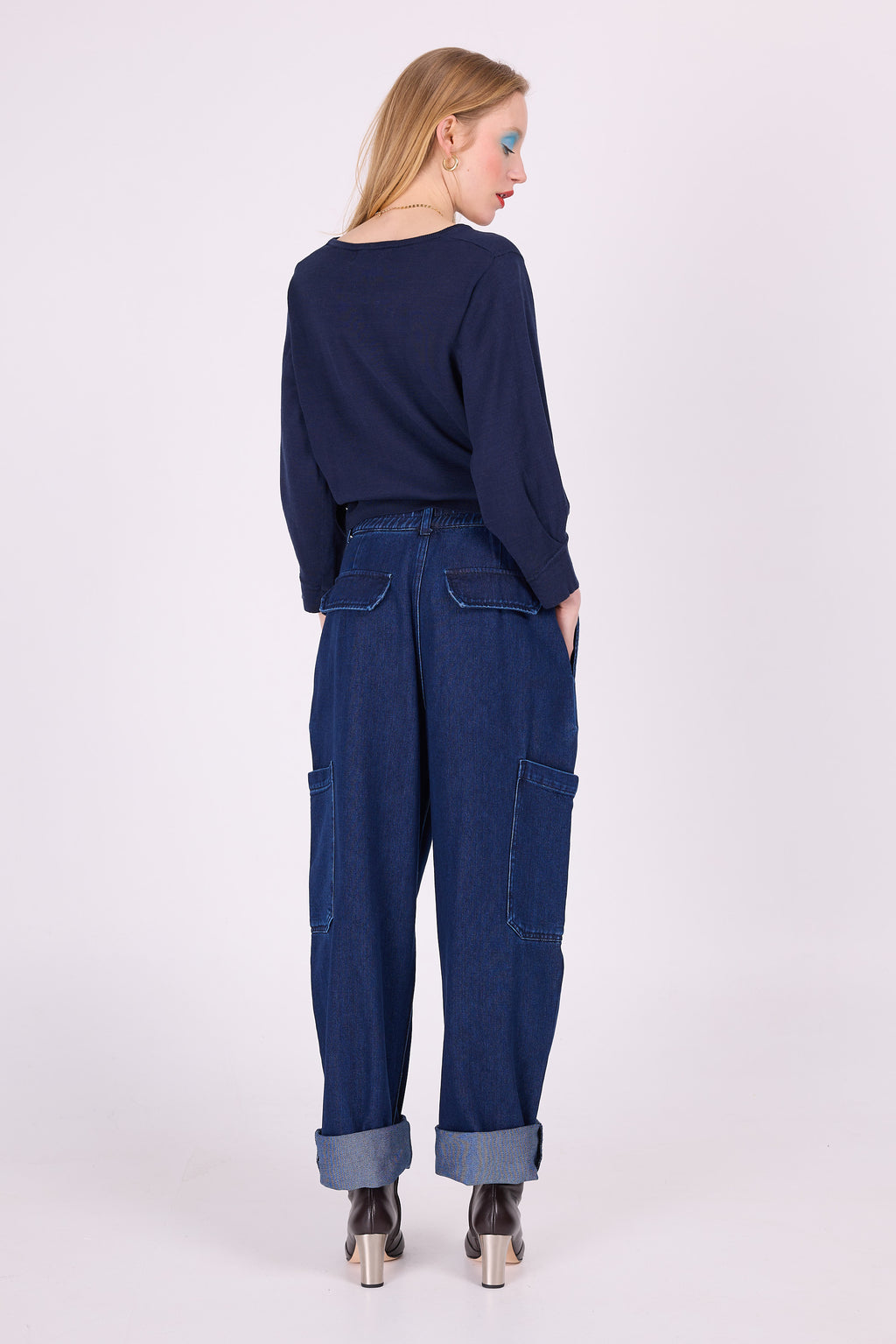 Elio denim cargo trousers